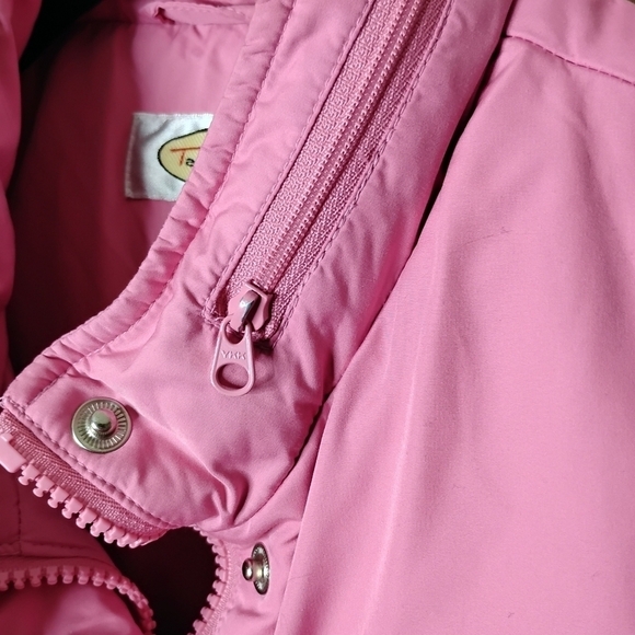 Talbots Pink Goose Down Puffer Vest Size M Quilted Hooded Preppy Staple - Picture 4 of 9